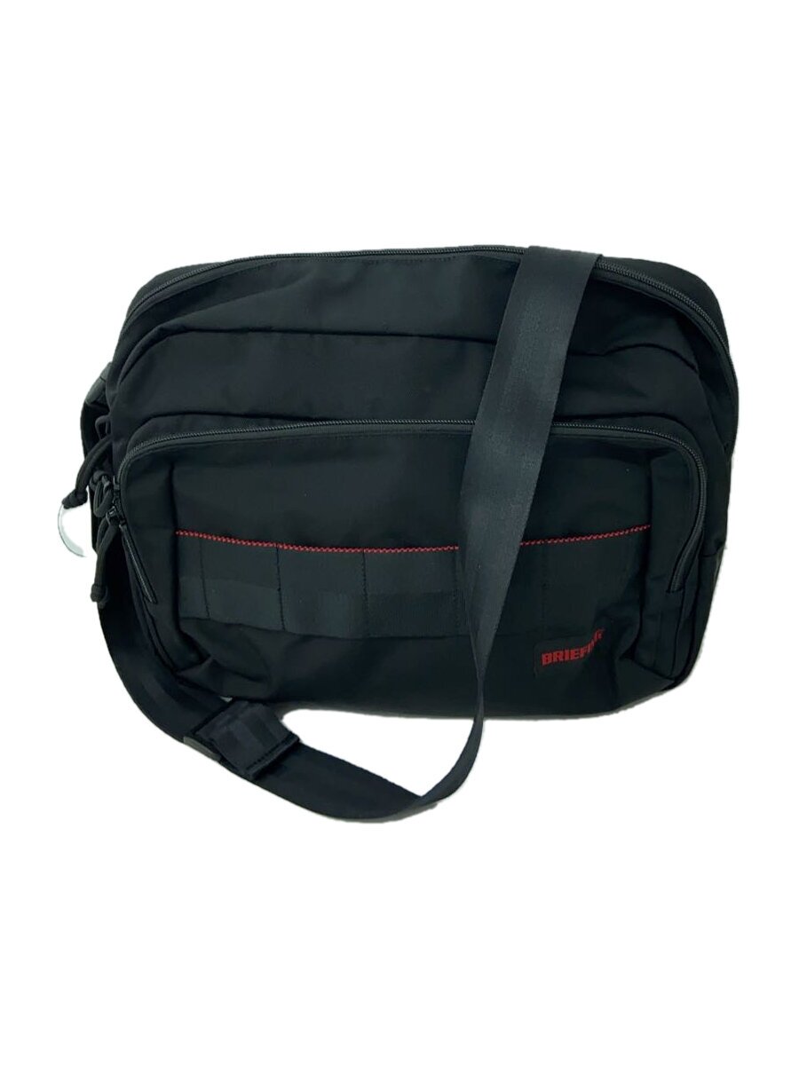 【中古】BRIEFING◆BS BOX SHOULDER M AG/ショルダーバッグ/キャンバス/BLK【バッグ】