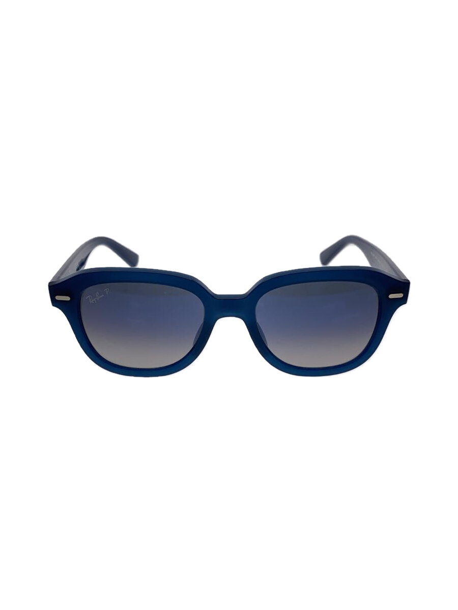 【中古】Ray-Ban◆ERIK/サングラス/ウェリントン/BLU/BLU/メンズ/RB4398F【服飾雑貨他】