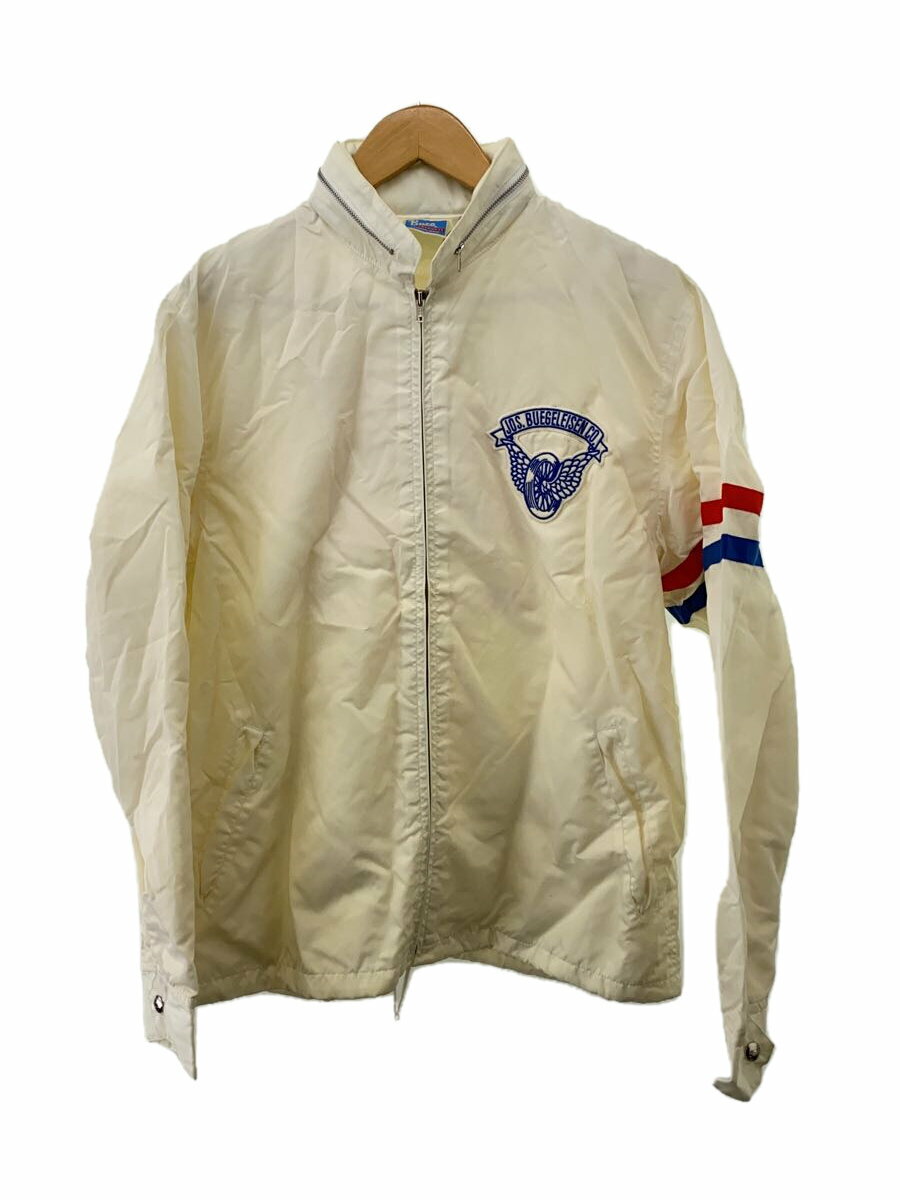【中古】BUCO◆コーチジャケット/42/ナイロン/WHT//【メンズウェア】