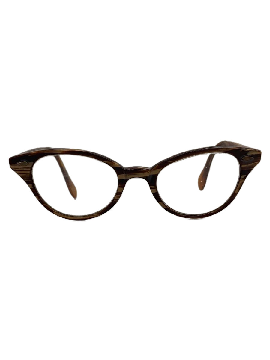 【中古】AMERICAN OPTICAL◆メガネ/ウェリントン/セルロイド/BRW/CLR/メンズ【服飾雑貨他】