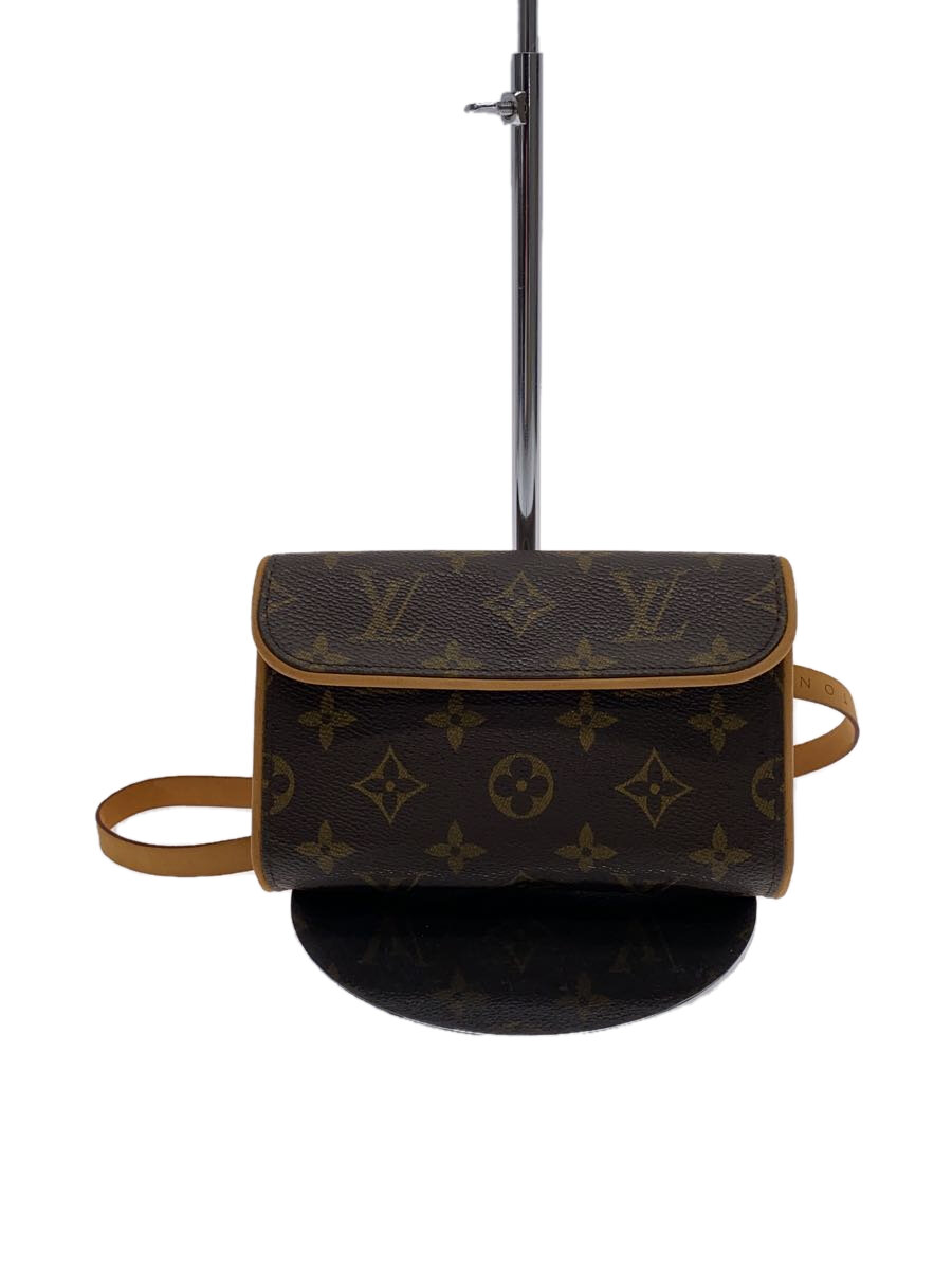 【中古】LOUIS VUITTON◆レザー/BRW/総柄/M51855/ポシェット・フロランティー/一部破れ有【バッグ】