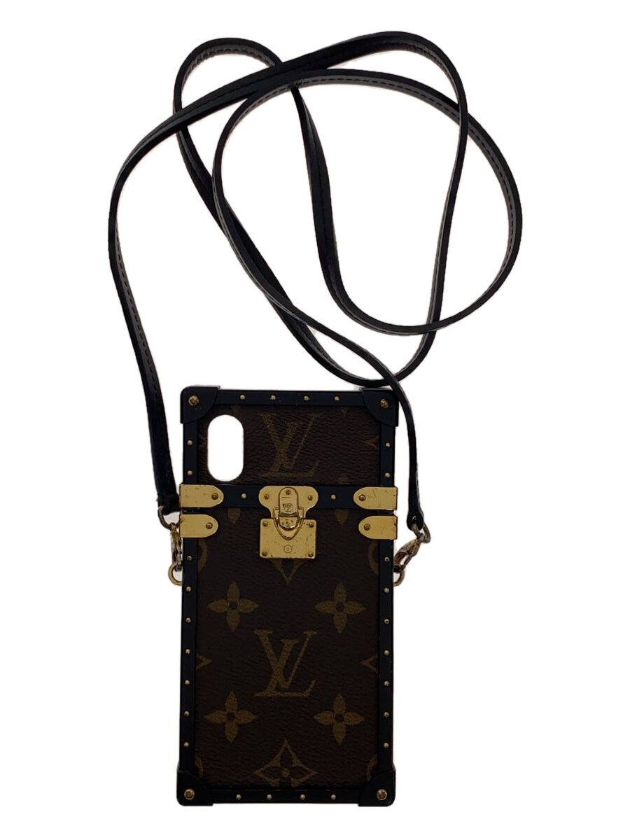 【中古】LOUIS VUITTON◆アイ・トランクiPhoneX_モノグラム_BRW/PVC/BRW/メンズ【服飾雑貨他】