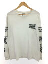 【中古】WACKO MARIA◆長袖Tシャツ/XL/コットン/WHT/プリント【メンズウェア】