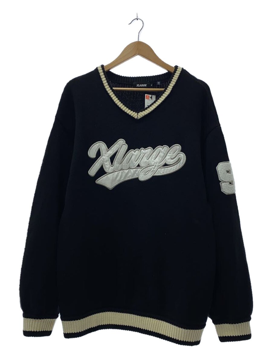 【中古】X-LARGE◆ニット・セーター(厚手)/XL/コットン/BLK/101223015003【メンズウェア】