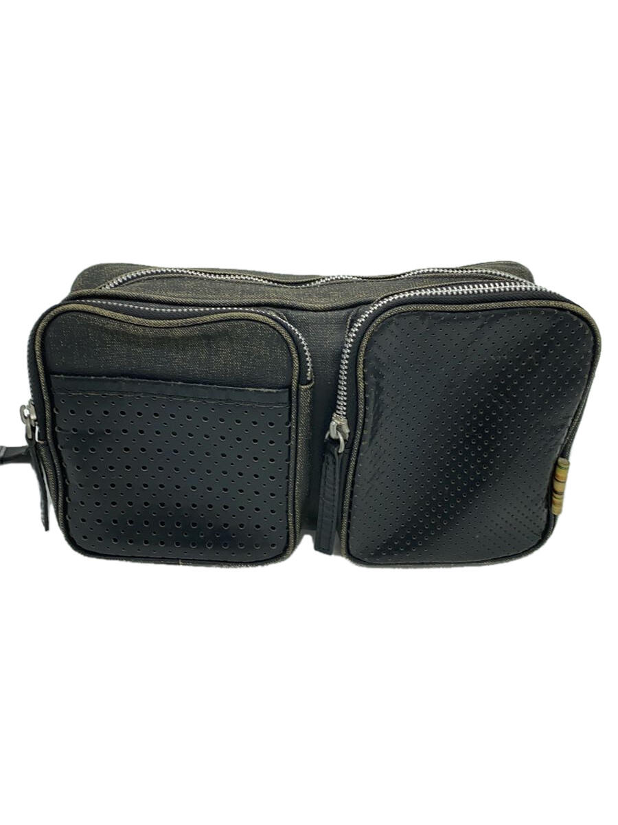【中古】Paul Smith◆ウエストバッグ/レザー/BLK【バッグ】