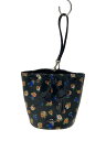 【中古】COACH◆ポーチ/--/BLK/花柄/F57601【バッグ】(4)
