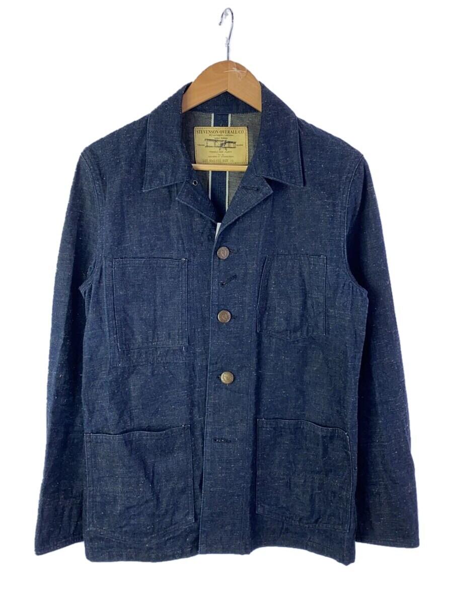 【中古】StevensonOverallCo.◆カバーオール/36/コットン/BLU/無地/チェンジボタン【メンズウェア】