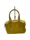 【中古】kate spade new york◆ハンドバッグ/レザー/YLW/無地【バッグ】