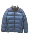 【中古】EDDIE BAUER◆ダウンジャケット/S/ポリエステル/NVY【メンズウェア】