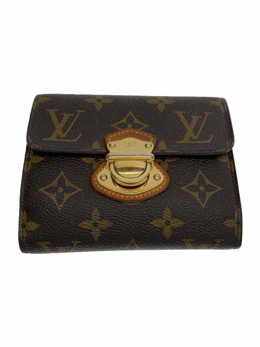 【中古】LOUIS VUITTON◆ポルト・フォイユ・ジョイ_モノグラム・キャンバス_BRW/PVC/BRW/レディース【服飾雑貨他】