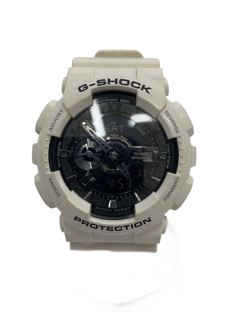 【中古】CASIO◆クォーツ腕時計・G-SHOCK/デジアナ/--/WHT/WHT【服飾雑貨他】