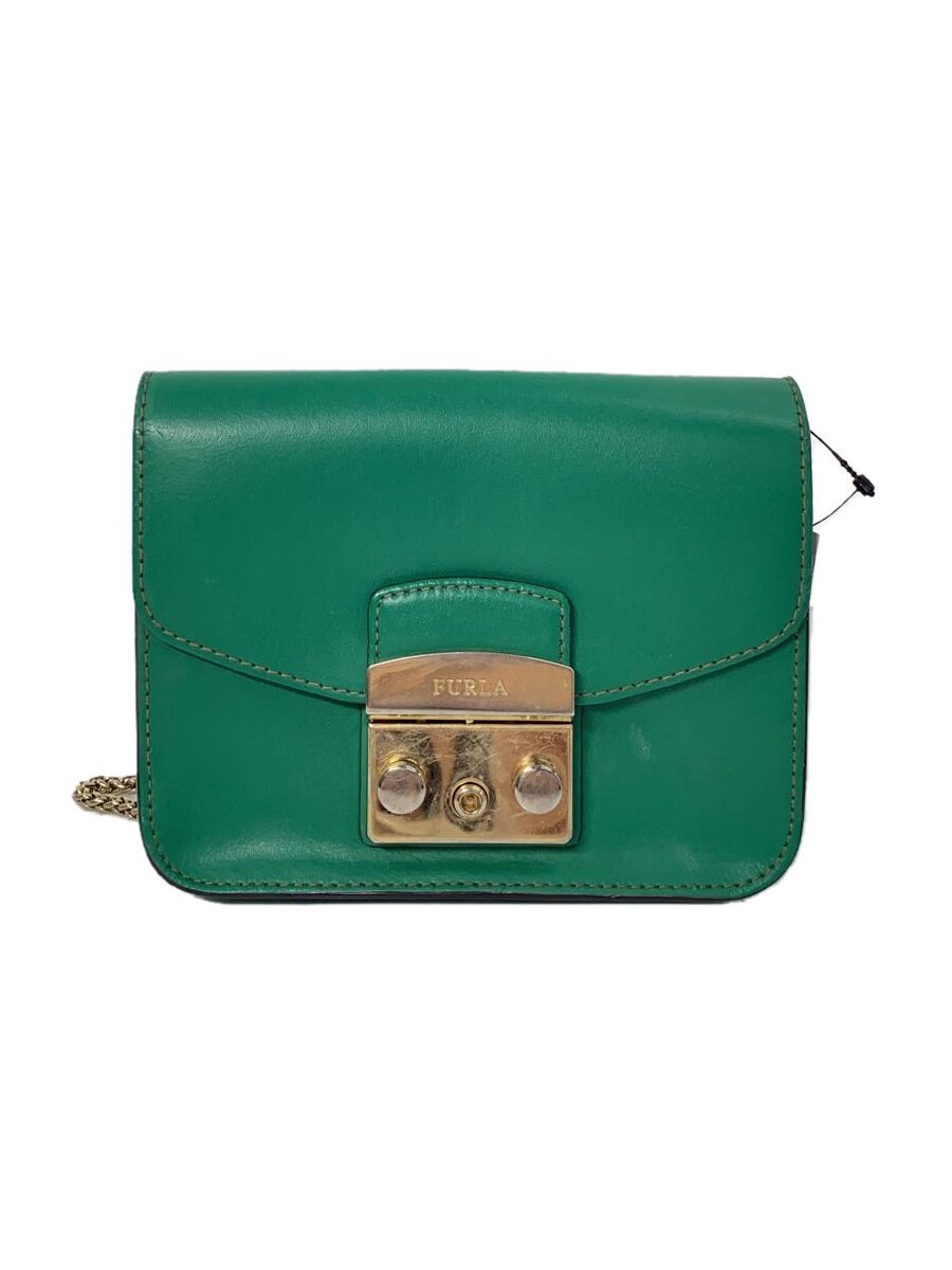 Furla - 【中古】FURLA◆ショルダーバッグ/--/GRN/無地【バッグ】