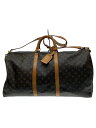 【中古】LOUIS VUITTON◆キーポル・バンドリエール60_モノグラム・キャンバス_BRW/PVC/BRW【バッグ】