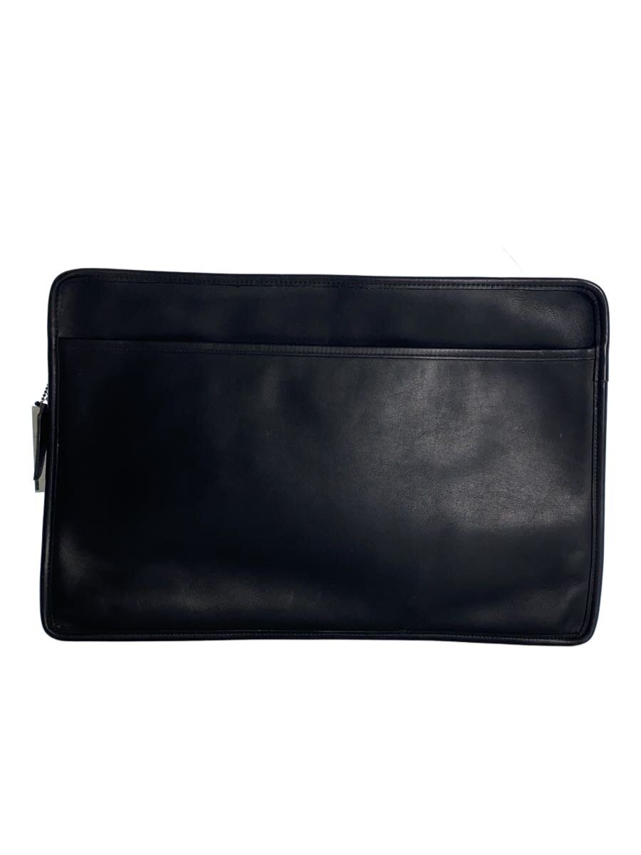 【中古】COACH◆ブリーフケース/レザー/BLK/無地【バッグ】
