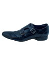 【中古】REGAL◆ダブルモンクストラップ/シューズ/25.5cm/BLK/レザー/37TR【シューズ】