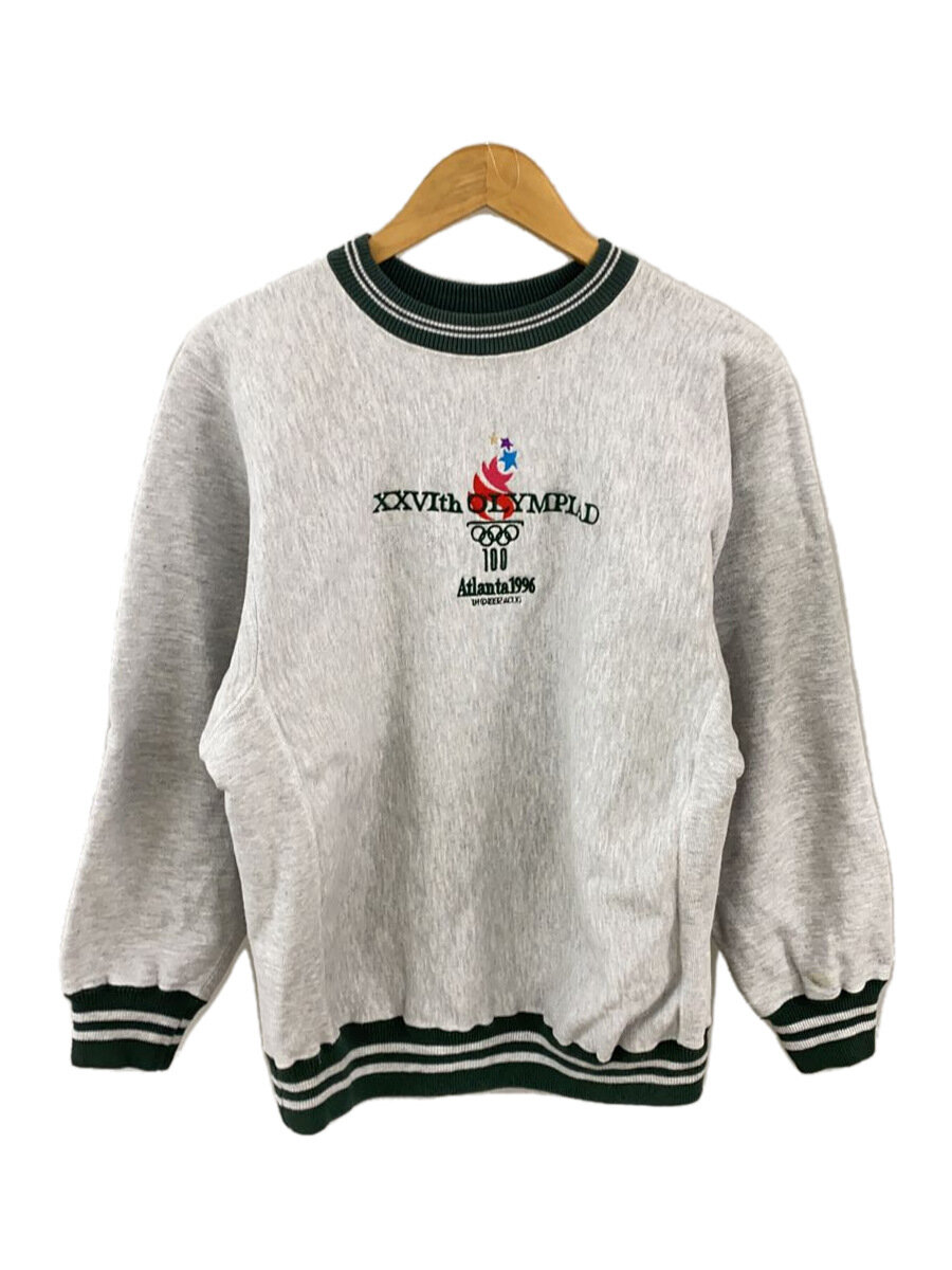 Champion◆90s/USA製/Atlanta Olympic1996/REVERSE WEAVE/L/コットン/GRY