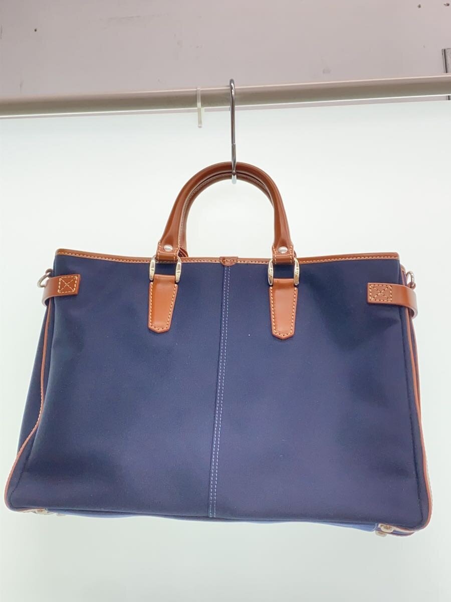 【中古】STEFANOMANO◆ブリーフケース/コットン/NVY/無地【バッグ】