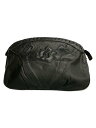 【中古】IBIZA◆バッグ/レザー/BLK/無地【バッグ】