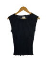 【中古】CHANEL◆ノースリーブカットソー/38/コットン/BLK/P47979K06148【レディースウェア】