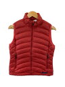 【中古】patagonia◆ダウンベスト/S/ポリエステル/RED/84626FA8【レディースウェア】