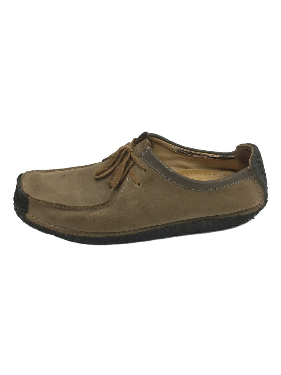 【中古】Clarks◆Wallabee/ワラビー/シューズ/UK8/CML/レザー/080913292【シューズ】