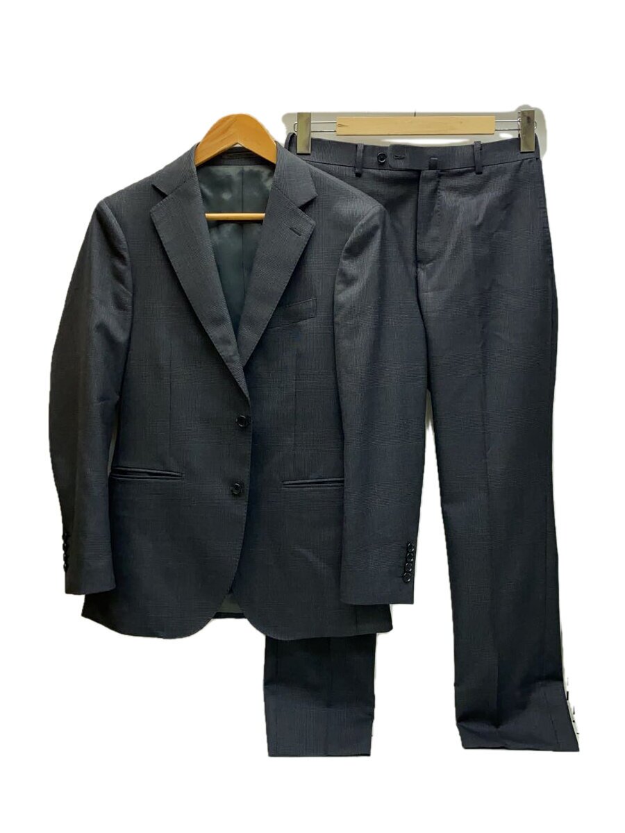 【中古】BEAMS HEART◆スーツ/S/ウール/GRY/チェック/41-17-0026-375/130s/グレンチェック/3P/2B/サイドベ//【メンズウェア】