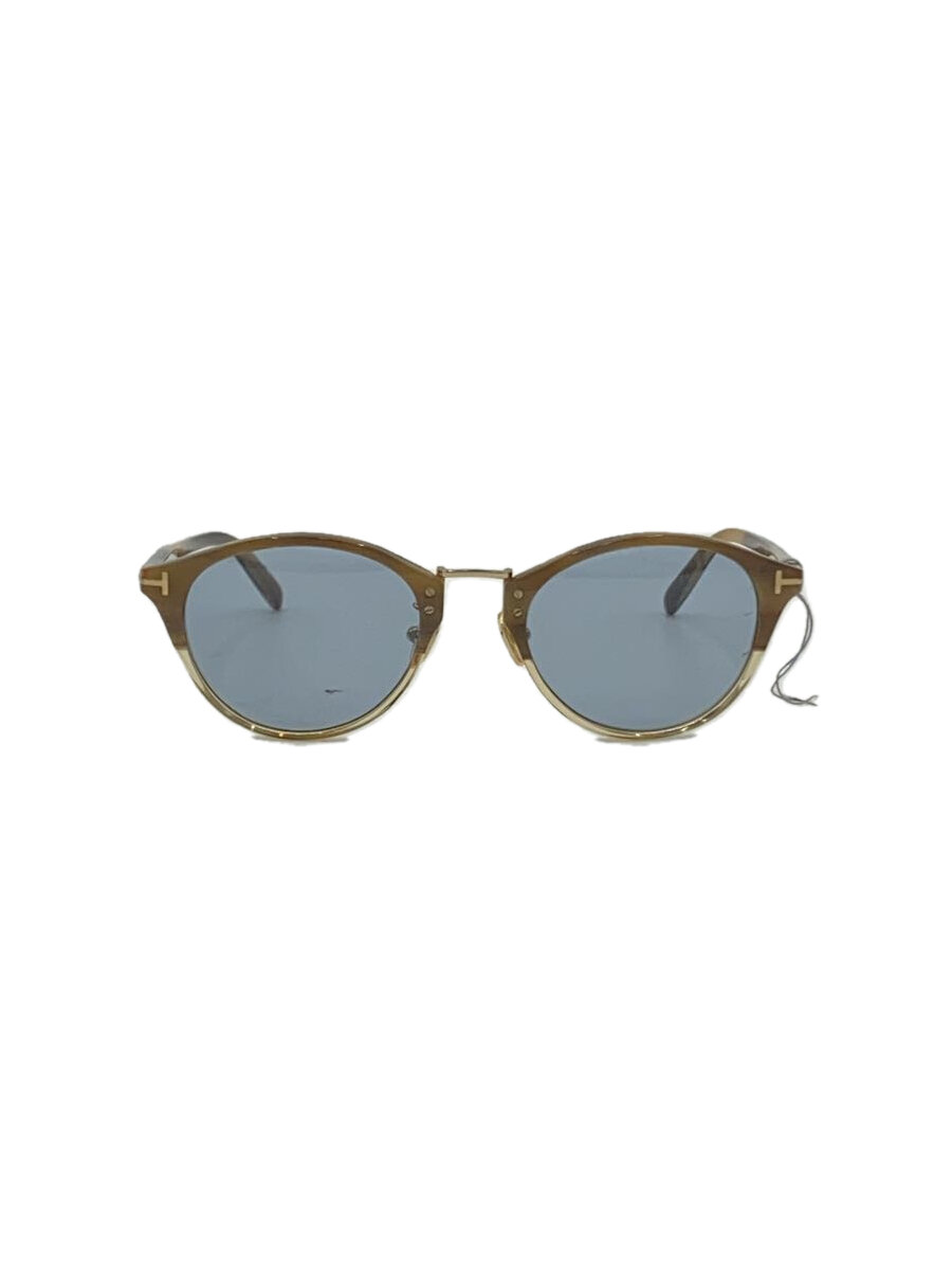【中古】TOM FORD◆サングラス/ボストン/プラスチック/ブラウン/BLU/メンズ/TF879-D【服飾雑貨他】