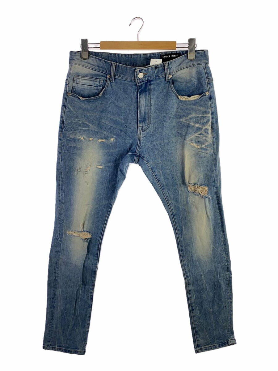 【中古】SMOKE RISE◆ストレートパンツ/32/コットン/IDG//【メンズウェア】