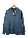 【中古】THE NORTH FACE◆BOX LOGO HOODIE_ボックスロゴフーディー/L/コットン/BLU/無地【メンズウェア】