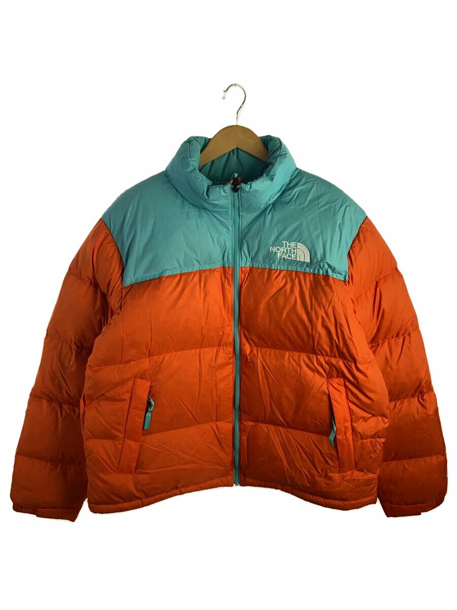 【中古】THE NORTH FACE◆ダウンジャケット/L/ナイロン/オレンジ/721221//【メ