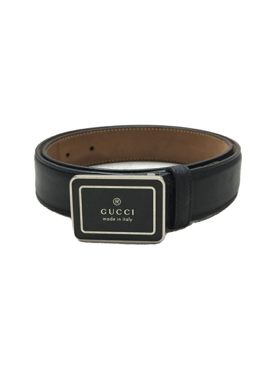 【中古】GUCCI◆ベルト/レザー/BLK/無地/メンズ/295337-214351【服飾雑貨他】