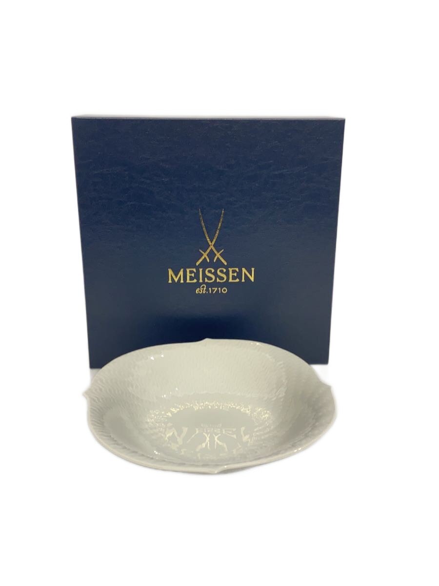 【中古】Meissen◆波の戯れ ホワイト サラダディッシュ/プレート/WHT/29439//【キッチン用品】