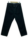 【中古】WACKO MARIA◆23FW/DENIM PANTS/ボトム/M/コットン/ブラック/無地【メンズウェア】