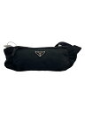 【中古】PRADA◆ウエストバッグ/ナイロン/BLK/無地【バッグ】