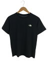 【中古】THE NORTH FACE◆S/S SQUARE LOGO TEE_ショートスリーブ スクエア ロゴ Tシャツ/M/ポリエステル/BLK/無【メンズウェア】