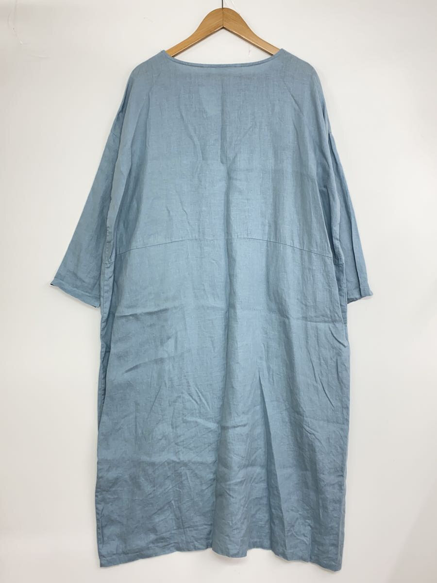【中古】HEAVENLY◆ワンピース/--/リネン/BLU/無地/2112022//【レディースウェア】