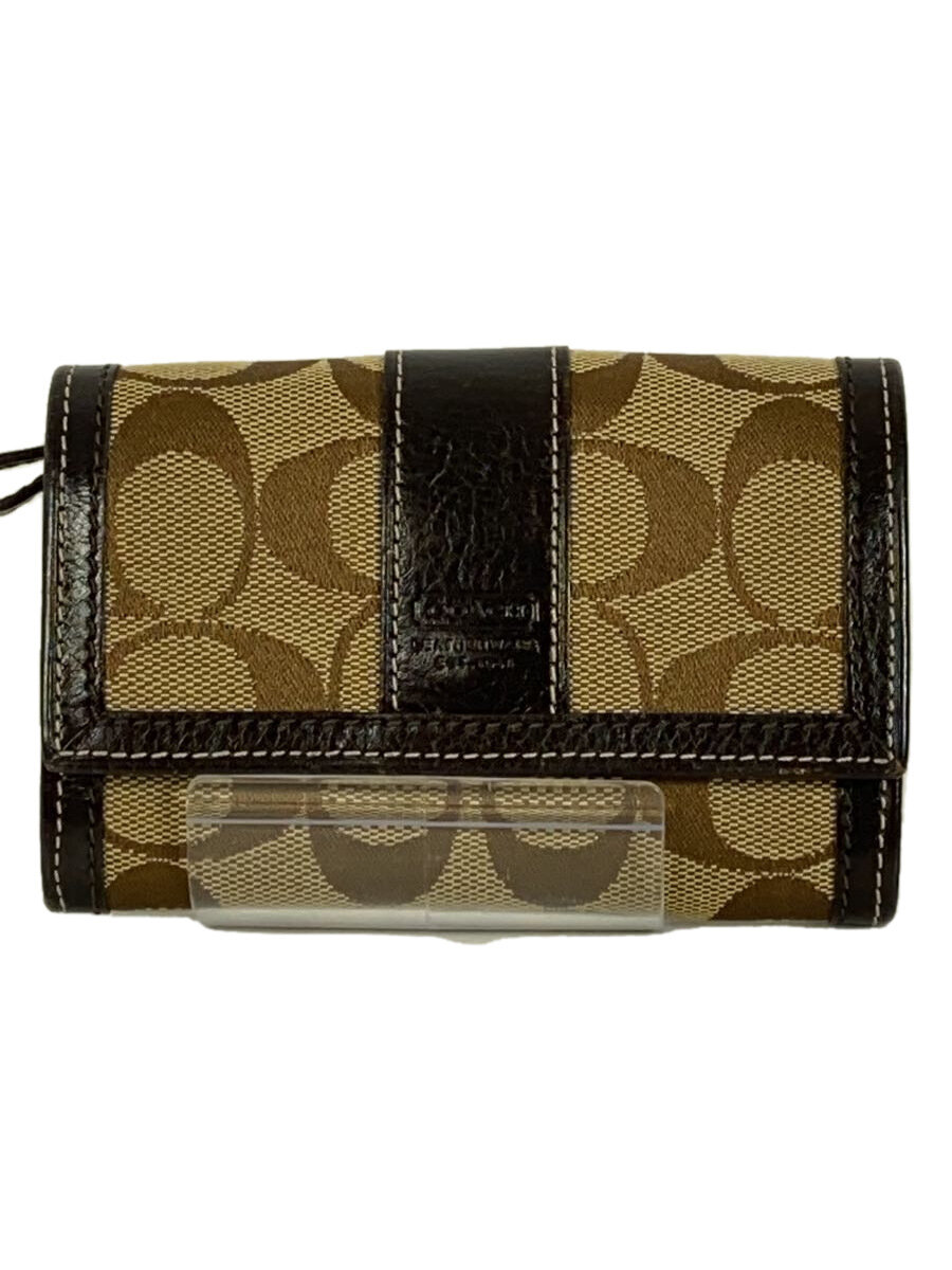 【中古】COACH◆2つ折り財布/キャンバス/レディース【服飾雑貨他】