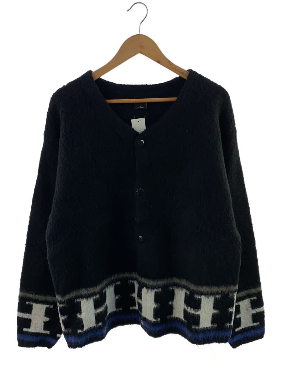 【中古】HUF◆カーディガン(厚手)/L/アクリル/BLK//【メンズウェア】