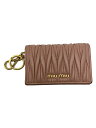 【中古】MIU MIU◆マテラッセ/カードケース/レザー/PNK/レディース【服飾雑貨他】
