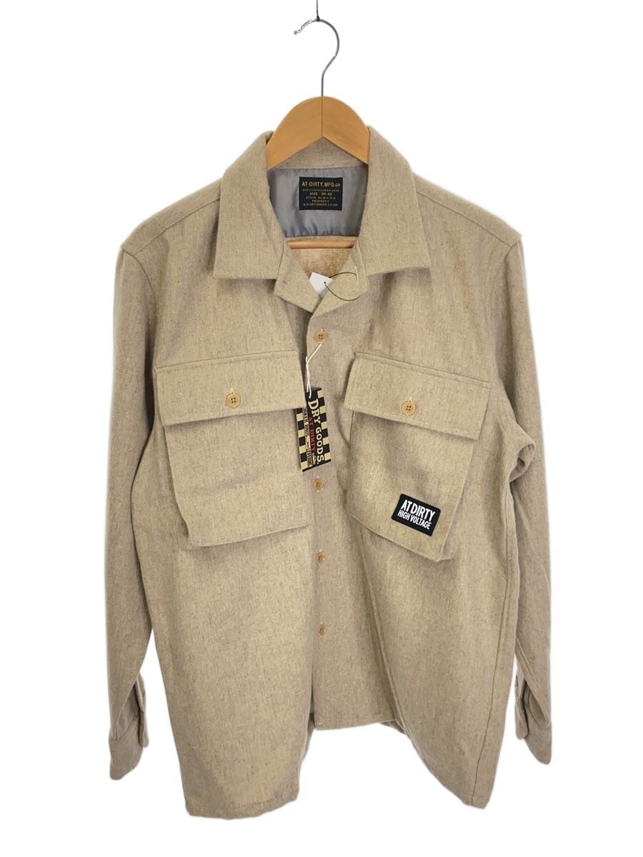 AT-DIRTY◆長袖シャツ/M/ウール/BEG/MILDOOR L/S SHIRT