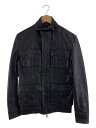 【中古】Liugoo Leathers◆シングルライダースジャケット/M/羊革/BLK【メンズウェア】(4)