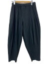 【中古】HOMME PLISSE ISSEY MIYAKE◆ボトム/2/ポリエステル/プリーツ/BLK/HP55JF151【メンズウェア】