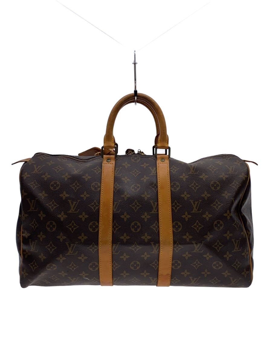 LOUIS VUITTON - 【中古】LOUIS VUITTON◆キーポル・バンドリエール50_モノグラム・キャンバス/PVC/BRW【バッグ】