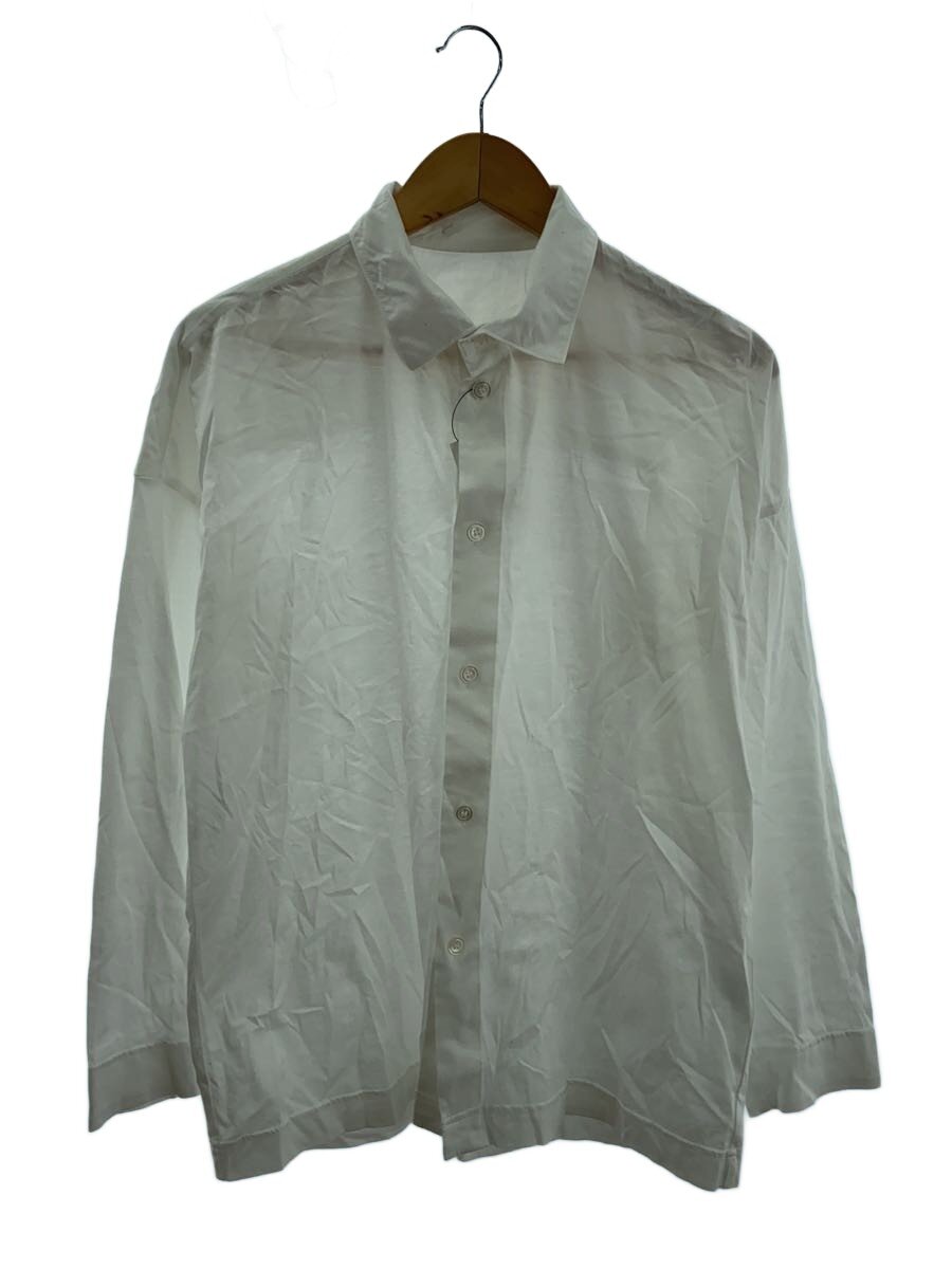 【中古】HOMME PLISSE ISSEY MIYAKE◆24SS/長袖シャツ/3/コットン/WHT/HP46JJ335【メンズウェア】