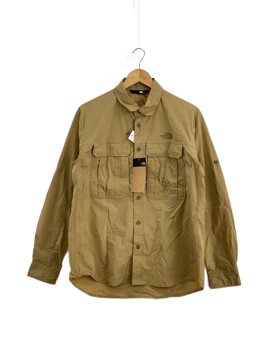 THE NORTH FACE◆RUSTLE CANOPY SHIRT_ラッスルキャノピーシャツ/M/ナイロン/BEG