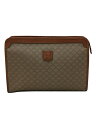 【中古】CELINE◆クラッチバッグ/PVC/BRW/総柄【バッグ】