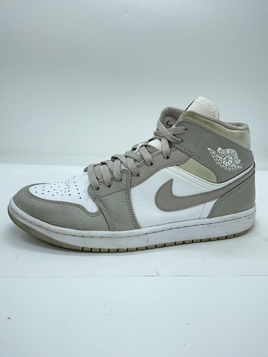 【中古】NIKE◆AIR JORDAN 1 MID_エア ジョーダン 1 ミッド/27.5cm/GRY/554724-082//【シューズ】