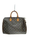 【中古】LOUIS VUITTON◆1)スピーディ35_モノグラム・キャンバス_BRW/PVC/BRW【バッグ】