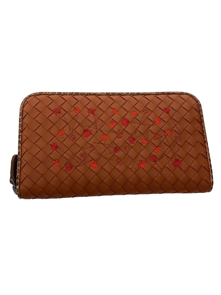 【中古】BOTTEGA VENETA◆長財布/レザー/BRW/メンズ【服飾雑貨他】