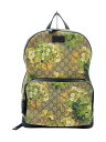 【中古】GUCCI◆リュックサック_GGブルームス/キャンバス/BEG【バッグ】